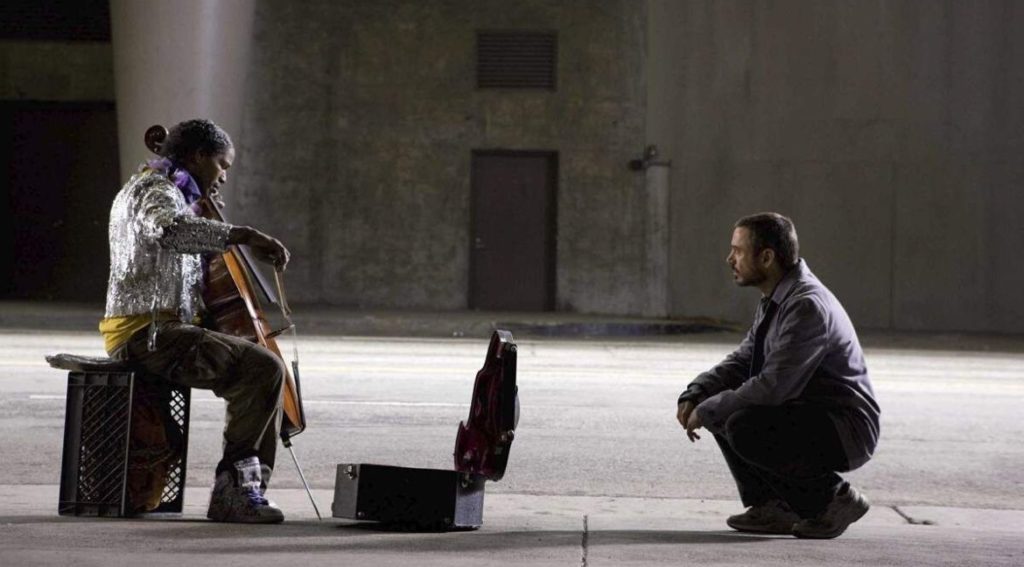 Robert Downey Jr. no filme O Solista Foto: Universal Pictures