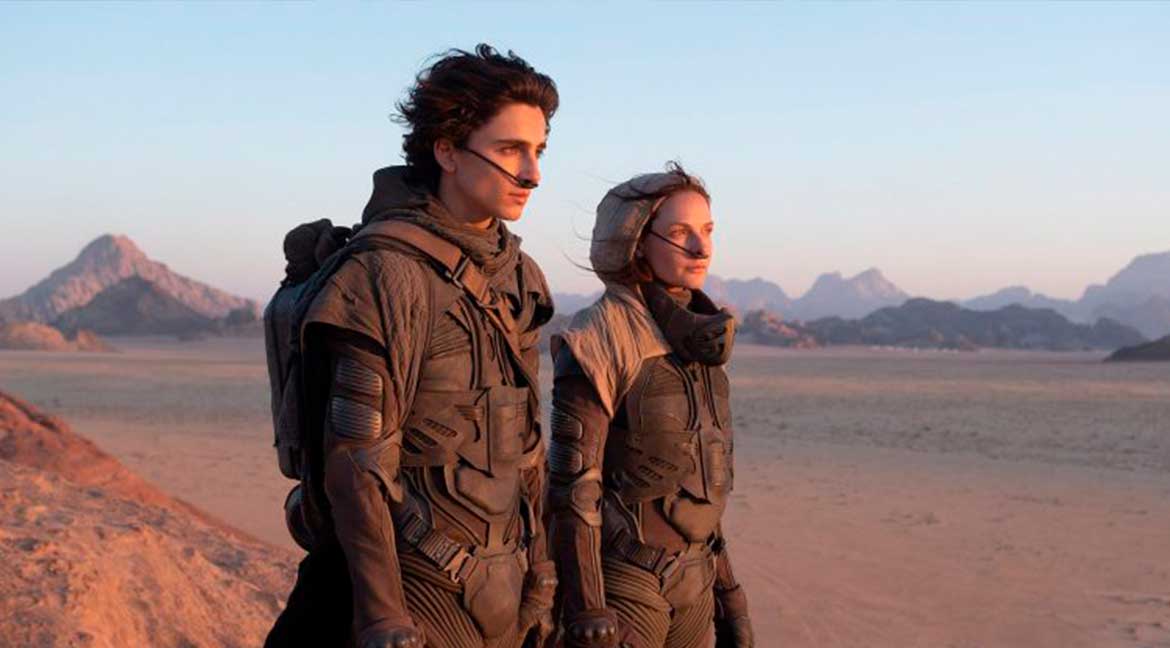 Duna possui 10 indicações no Oscar 2022, ficando atrás apenas de Ataque dos cães, com 12. Crédito: Divulgação