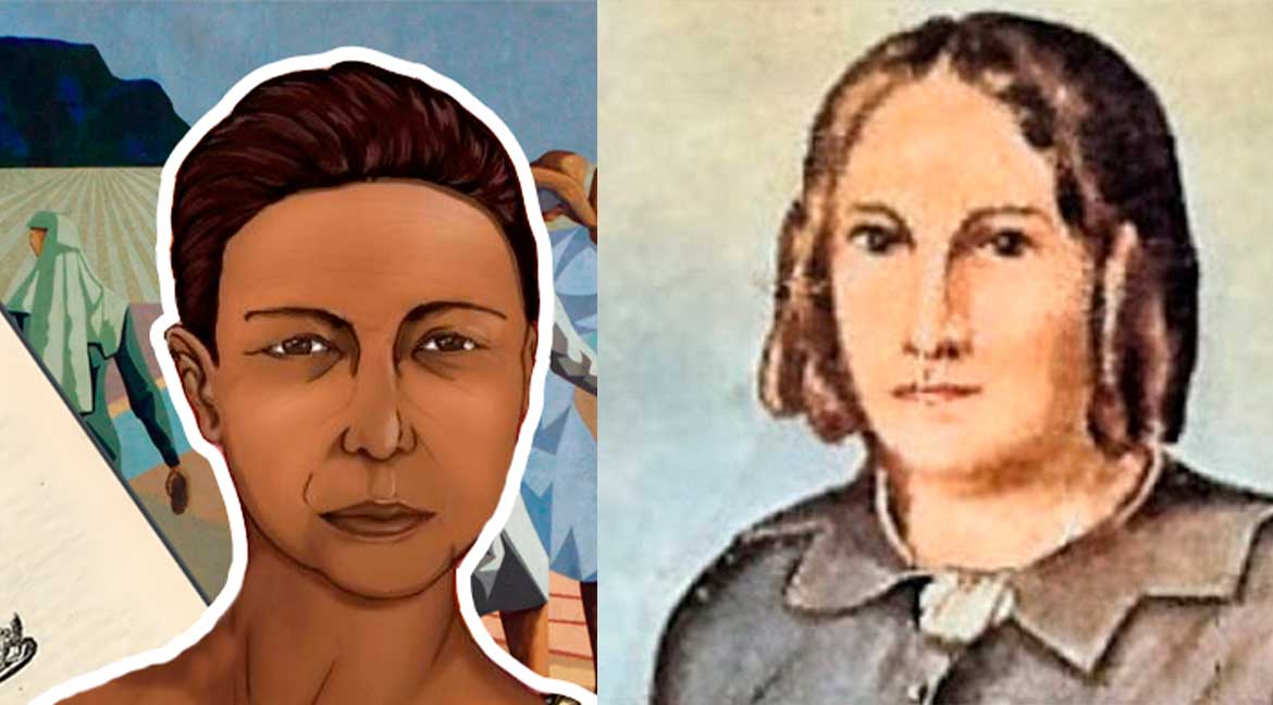 Maria Firmina dos Reis e Nísia Floresta, duas escritoras e educadoras brasileiras ainda pouco conhecidas em nosso país. Foto: Acervo Revista Cult Uol e Luis Carlos Freire via Wikimedia Commons