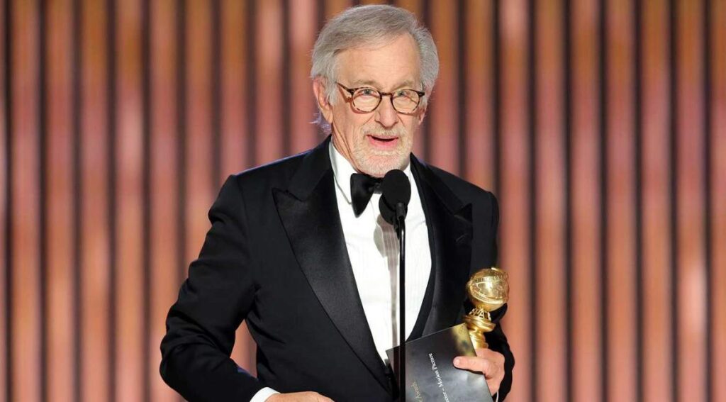 Steven Spielberg no Globo de Ouro. Foto: RICH POLK NBC VIA GETTY