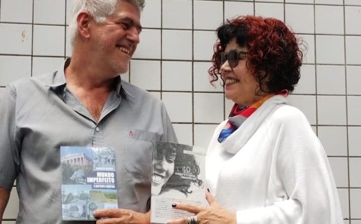 Marcos Xavier e Malluh Praxedes: lançamento conjunto de livros (foto Alexandro Rodrigues/Divulgação)