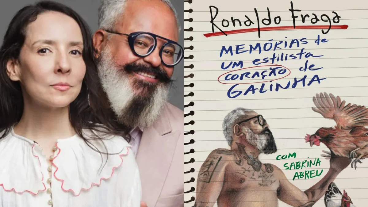 Ronaldo Fraga lança livro Memórias de um Estilista Coração de Galinha com Sabrina Abreu. (Crédito Nino Andrés e Editora Autêntica)