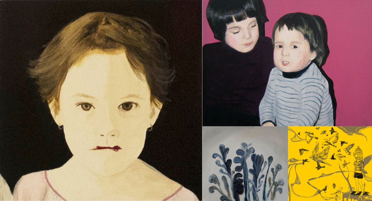Imagem com algumas das obras da artista Raquel Schembri (1984-2016) (Acervo da artista)