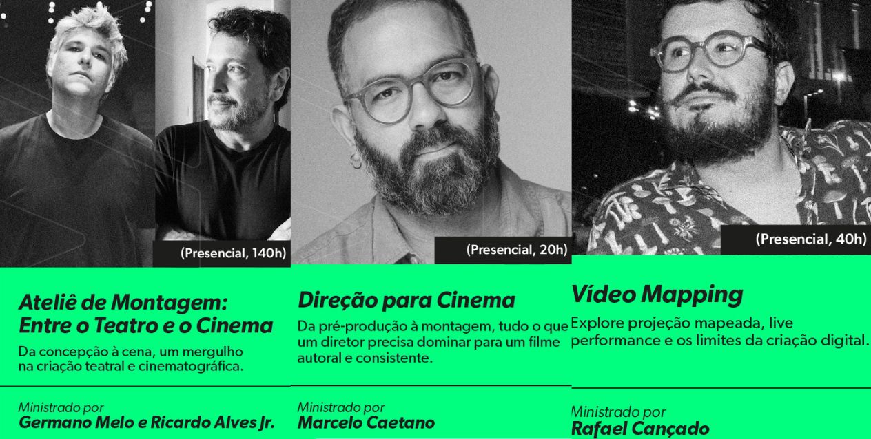 Alguns dos professores e cursos da nova rodado do Senai (Senai/Divulgação)
