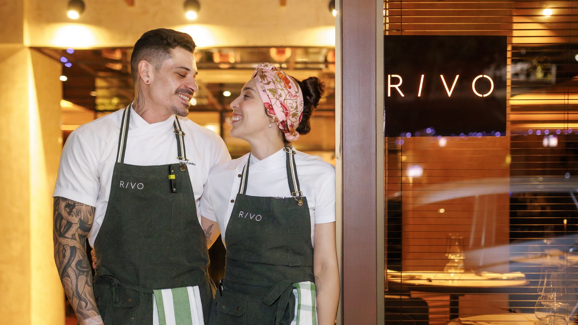 Max Catolino e Alethea Ruckert, chefs e proprietários do Rivo. Foto Estevão Andrade